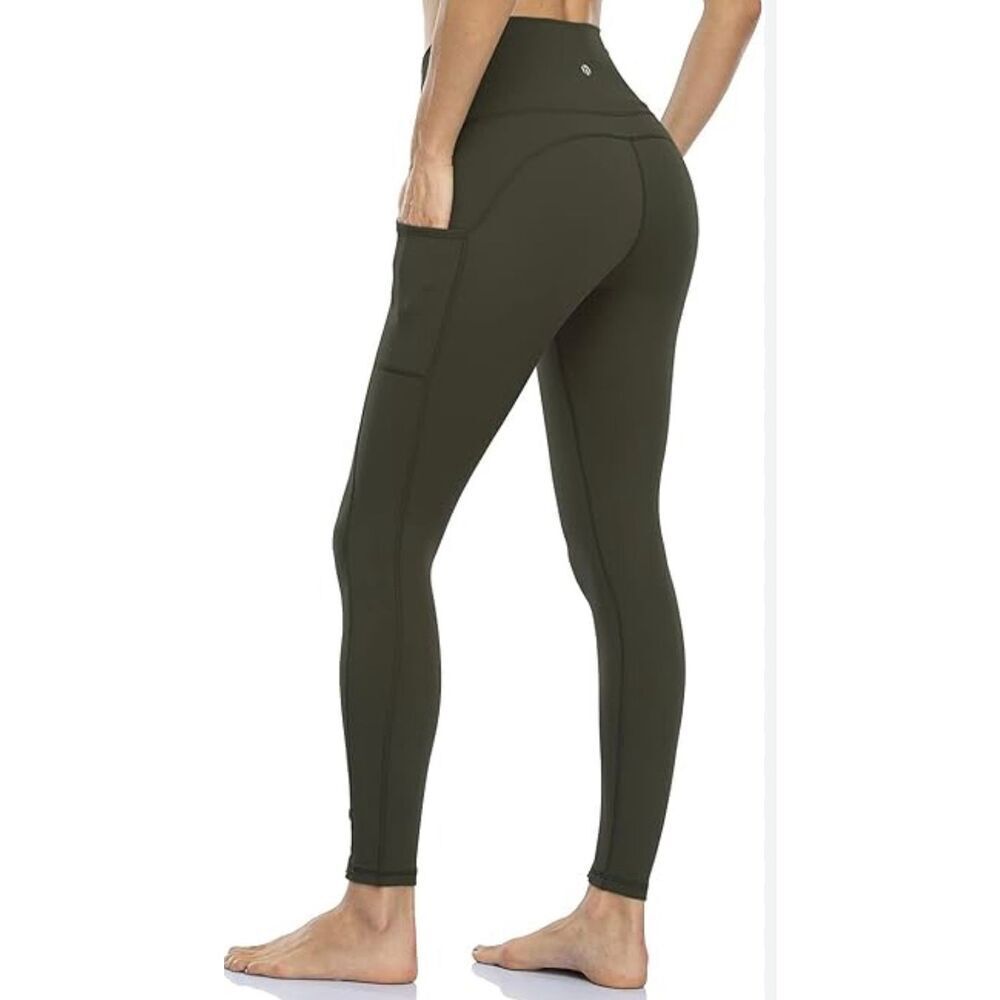 HeyNuts green pocket high rise butterlux leggings size M
